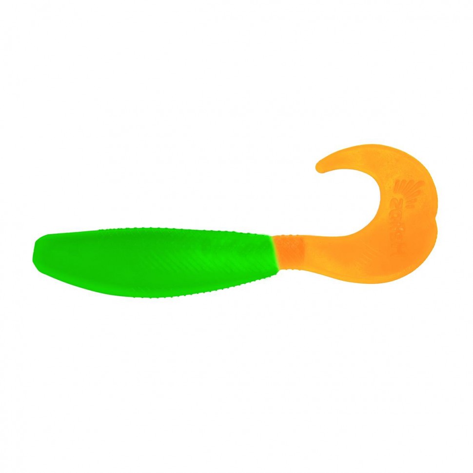 Твистер Helios Hybrid 2,75"/7,0 см, цвет Lime & Orange 7 шт HS-13-020 , 